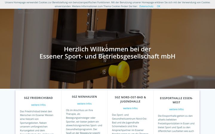 Kuvakaappaus sivustosta essener-sport-betriebsgesellschaft.de
