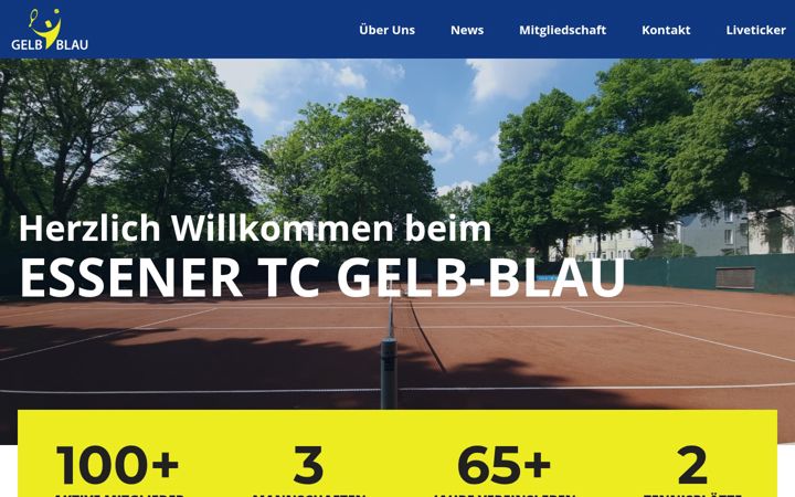 Kuvakaappaus sivustosta essener-tc-gelb-blau.de