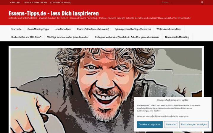 Kuvakaappaus sivustosta essens-tipps.de