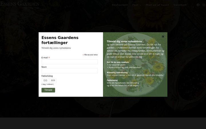 Screenshot von essensgaarden.dk