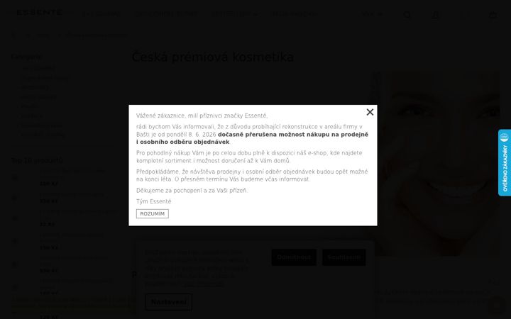 Snímek obrazovky essente.cz