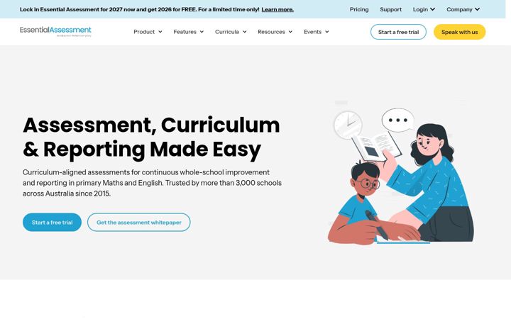 Screenshot of essentialassessment.com.au
