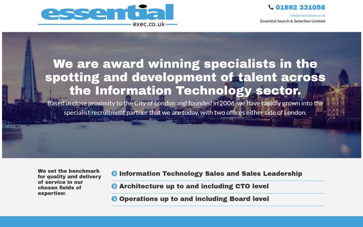 Ekrānuzņēmums no essentialexec.co.uk