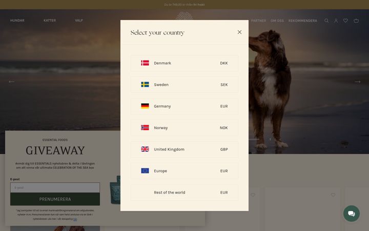 Skjermbilde av essentialfoods.se