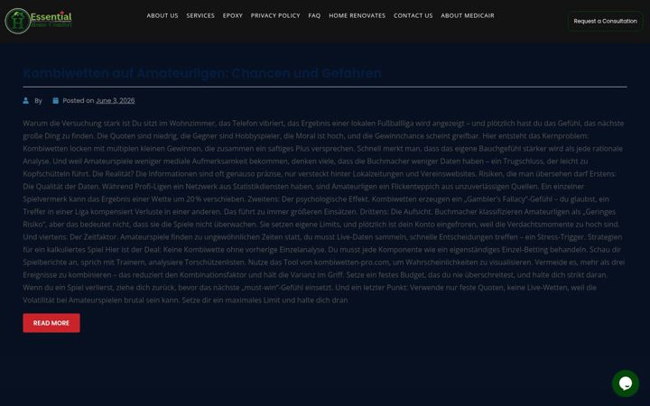 Screenshot of essentialhomecomfort.ca