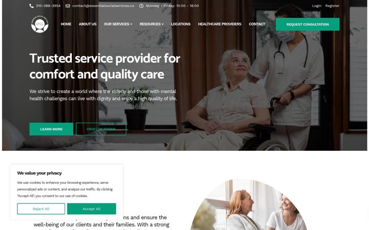 Screenshot of essentialsocialservices.co