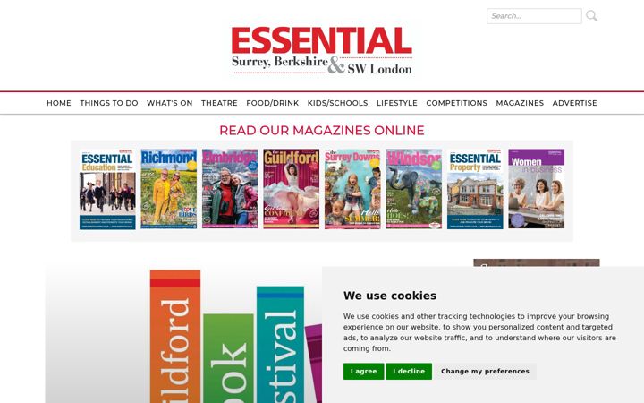 Posnetek zaslona essentialsurrey.co.uk