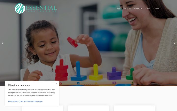 Screenshot of essentialtherapy.services