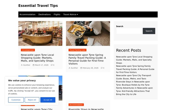 Screenshot ta' essentialtraveltips.net