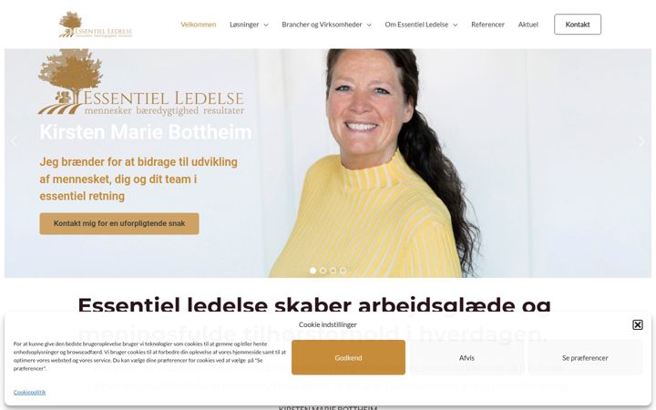 Screenshot von essentielledelse.dk