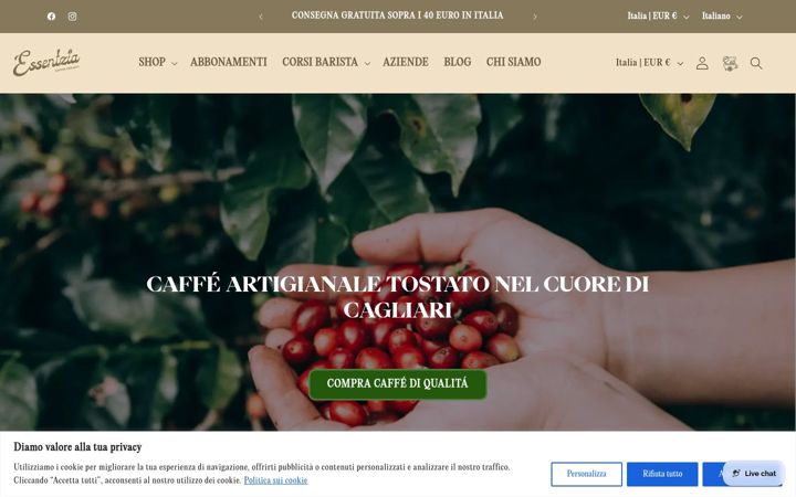 Snimka zaslona za essentziacoffee.it