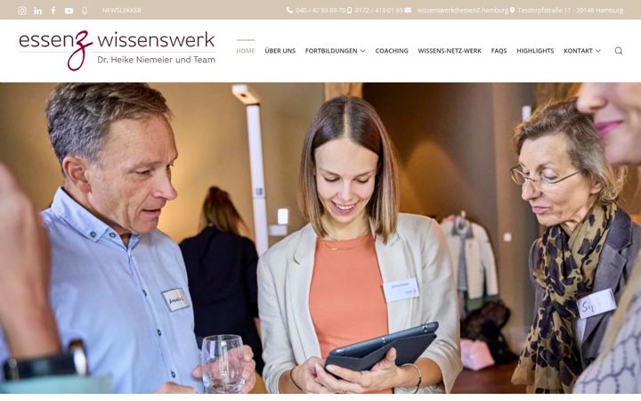 Screenshot of essenz-wissenswerk.hamburg