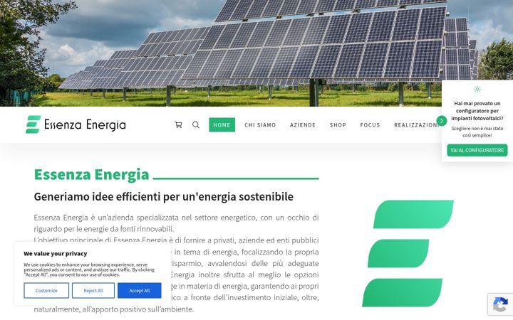 Snimka zaslona za essenzaenergia.it