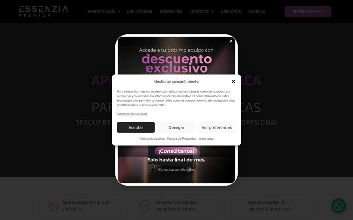 Screenshot ta' essenziapremium.es
