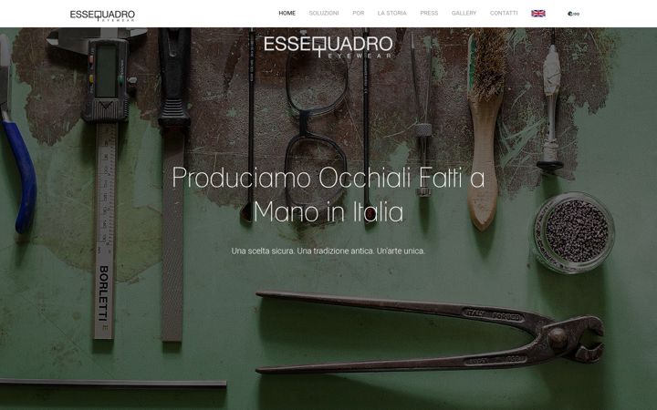Capture d'écran de essequadroeyewear.it