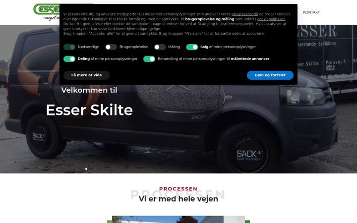Screenshot von esserskilte.dk