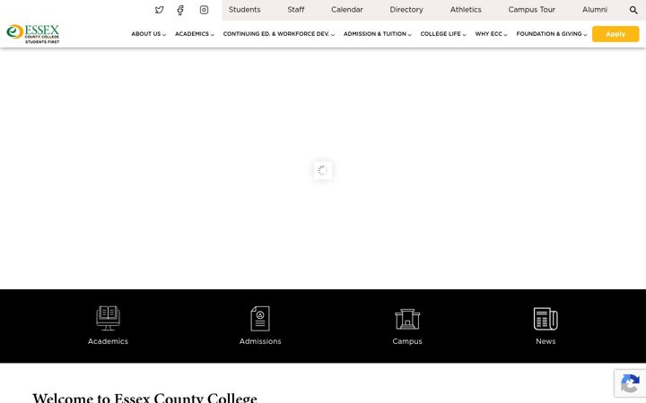 Screenshot of essex.edu