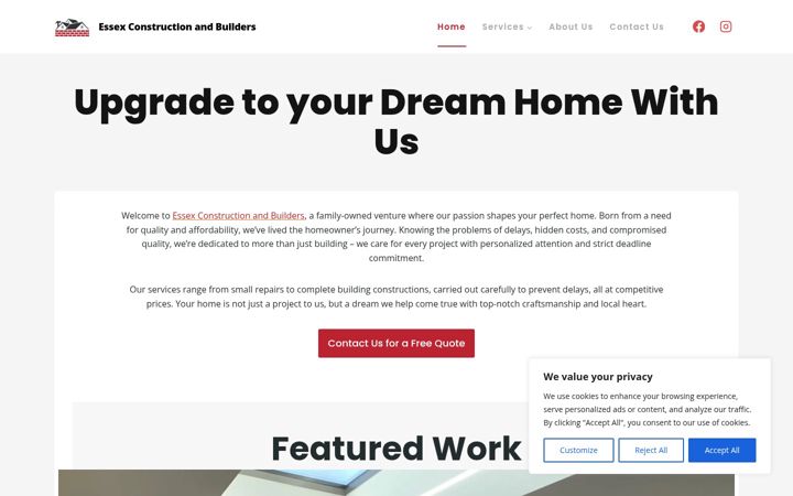 Skærmbillede af essexconstructionbuilders.co.uk