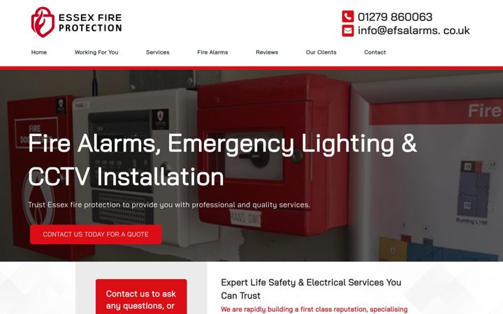 Captură de ecran a essexfirep.co.uk