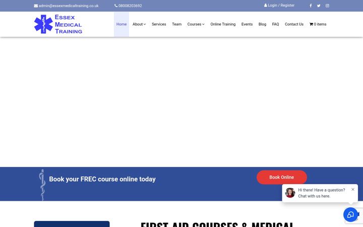 Captura de pantalla de essexmedicaltraining.co.uk