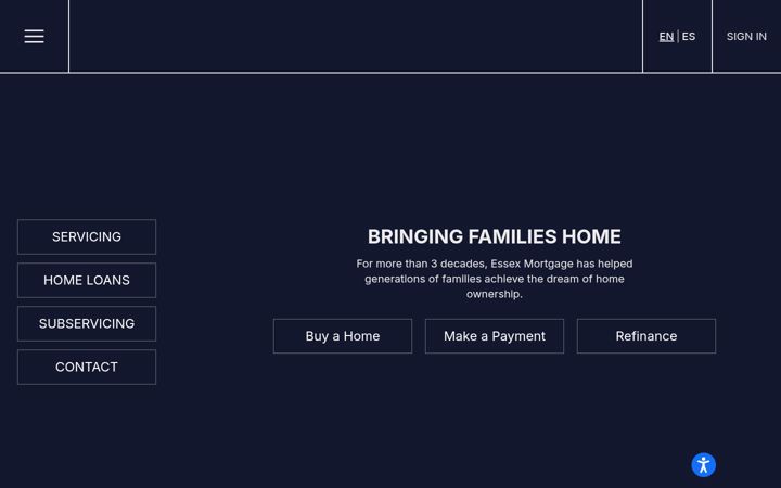 Screenshot of essexmortgage.com