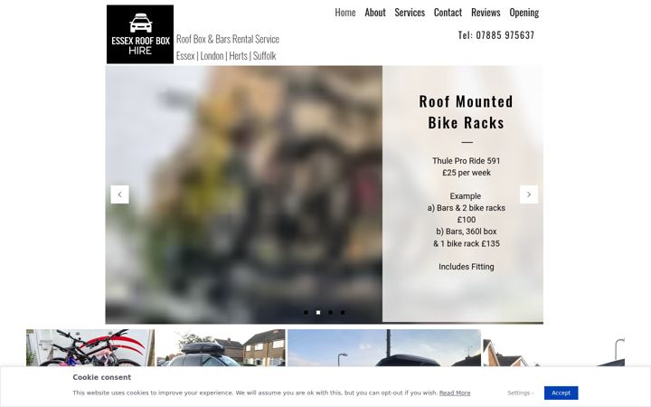 Skærmbillede af essexroofboxhire.co.uk