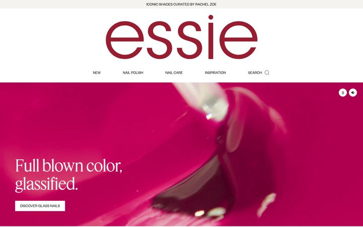 Screenshot of essie.com