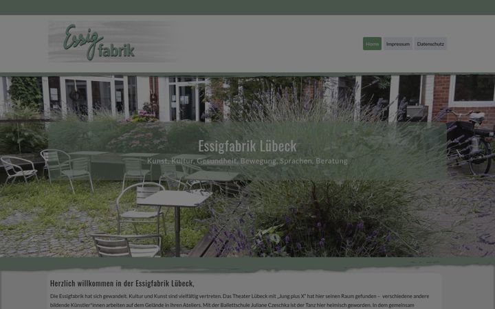 Screenshot του essigfabrik-luebeck.de