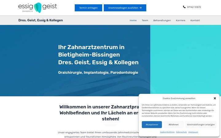 Screenshot του essiggeist.de