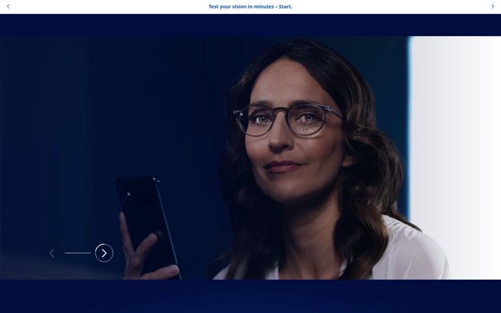 Snímek obrazovky essilor.com