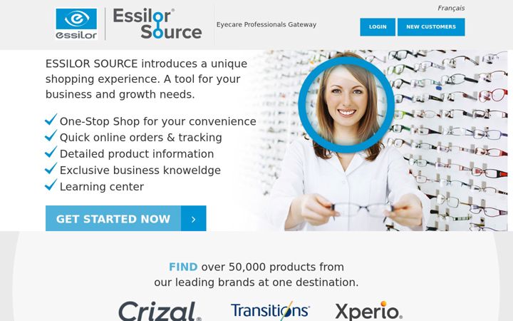 Screenshot of essilorsource.ca