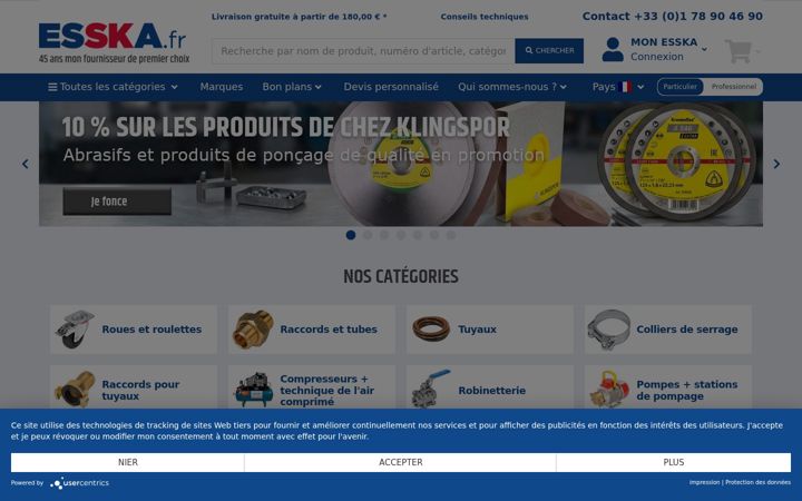 Captura de ecrã de esska.fr