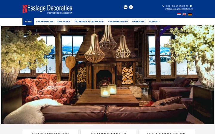 Screenshot ta' esslagedecoraties.nl