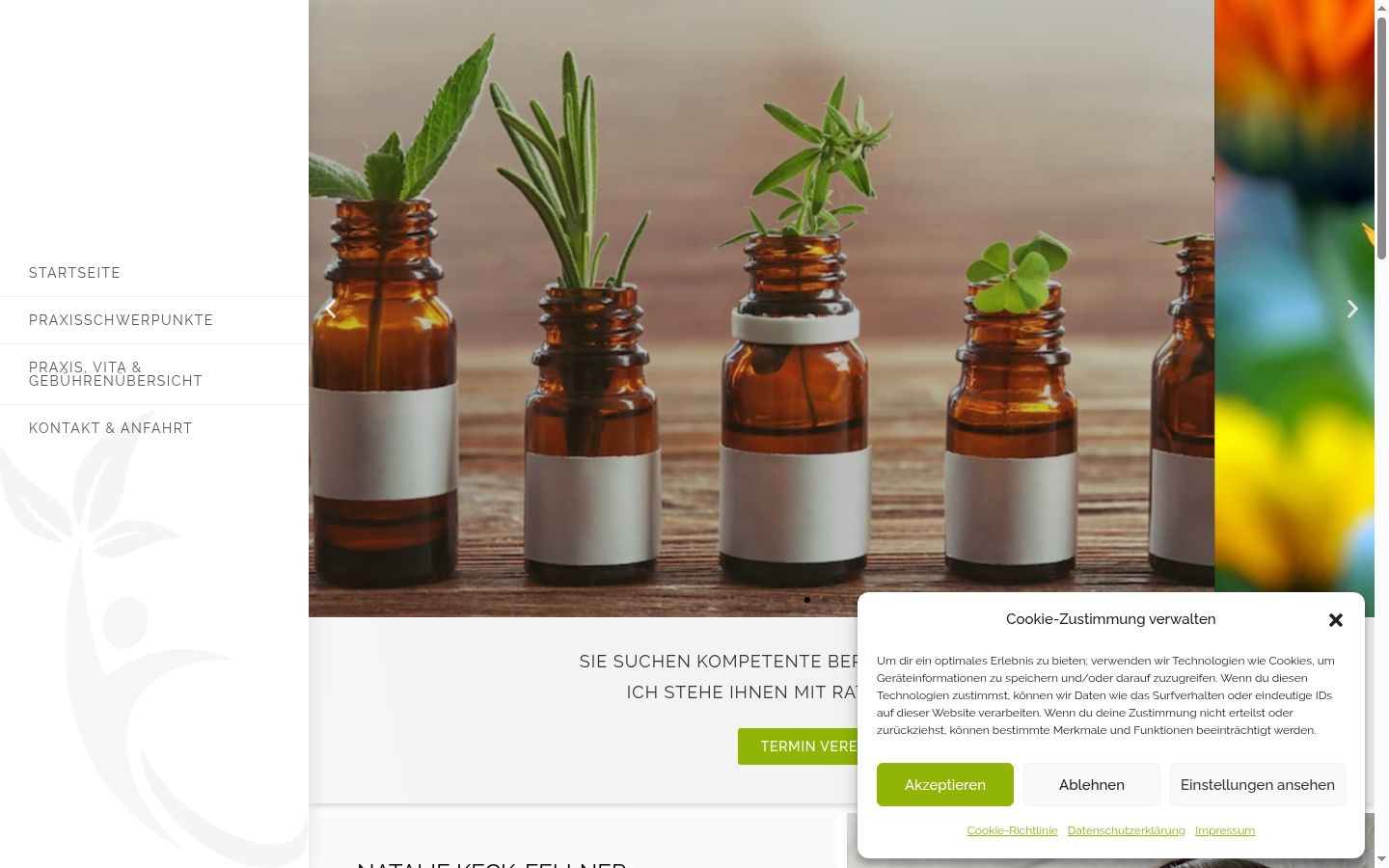 Screenshot van de toestemmingsbanner zoals getoond vóór enige interactie