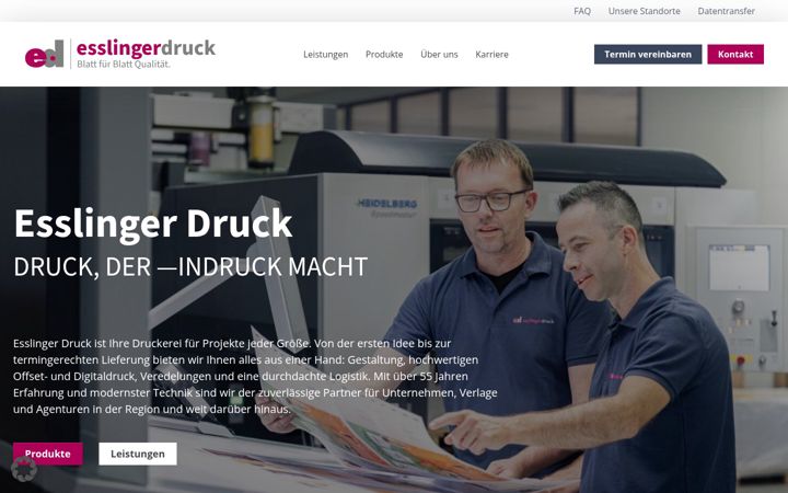 Screenshot του esslinger-druck.de
