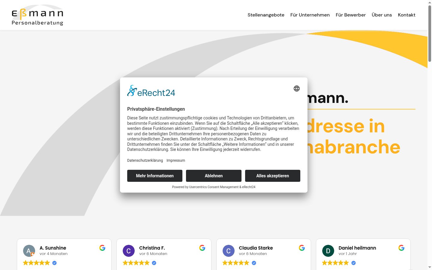 Screenshot van de toestemmingsbanner zoals getoond vóór enige interactie