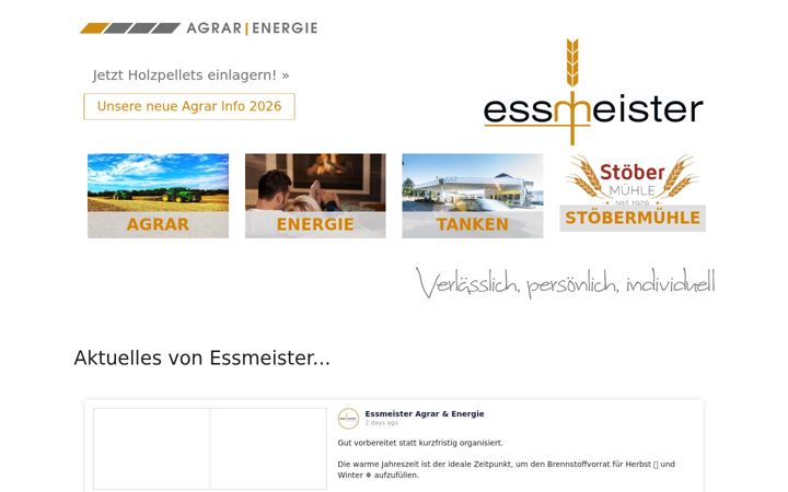 Kuvakaappaus sivustosta essmeister.at