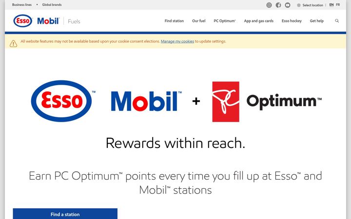 Screenshot of esso.ca