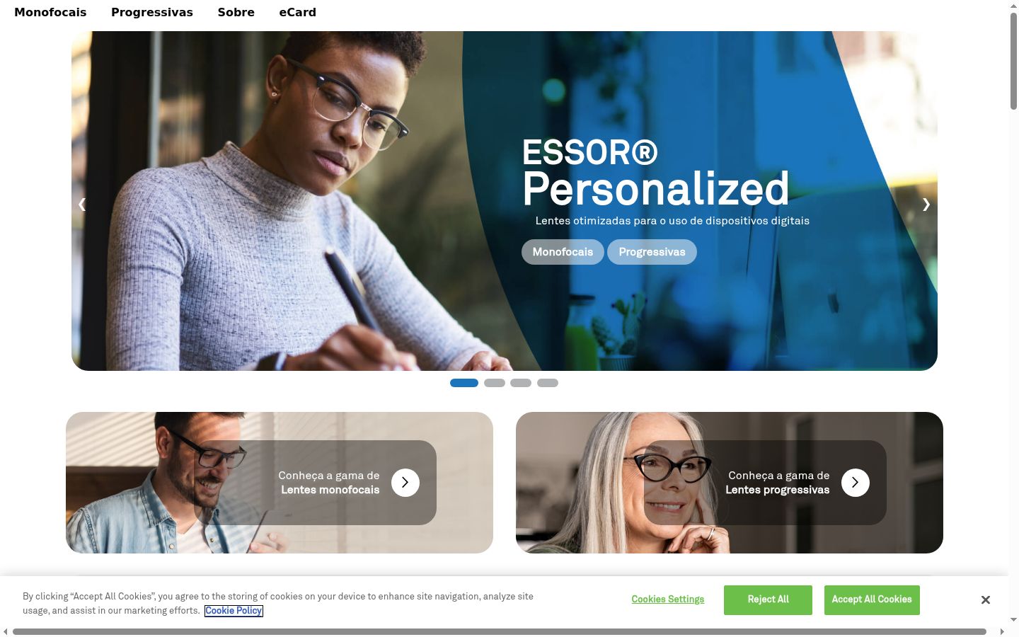 Capture d'écran de la bannière de consentement affichée avant toute interaction
