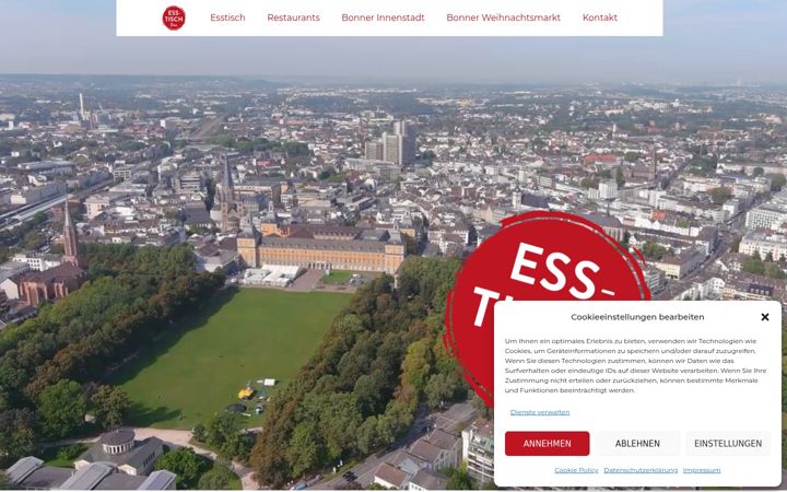 Snimka zaslona za esstisch-bonn.de