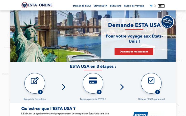 Captură de ecran a esta-demande.fr