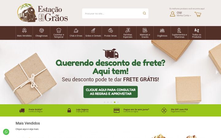 Екранна снимка на estacaodosgraos.com.br