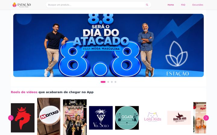Екранна снимка на estacaofashion.com.br