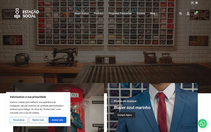 Екранна снимка на estacaosocial.com.br