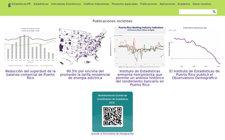Screenshot of estadisticas.pr