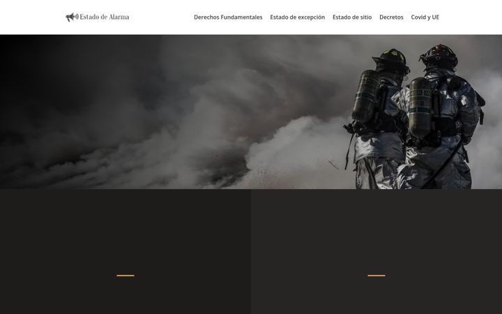 Screenshot ta' estadodealarma.es