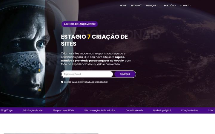 Snímek obrazovky estagio7.com.br