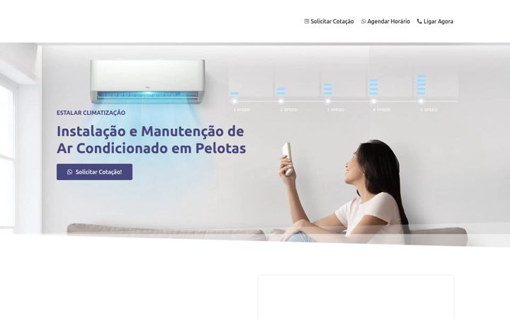 Snímek obrazovky estalarclimatizacao.com.br