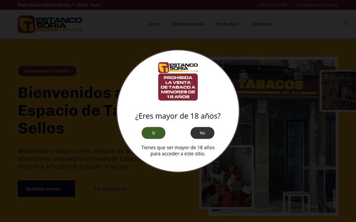 Screenshot ta' estanco2soria.es
