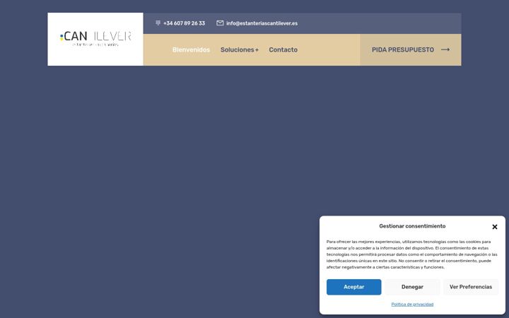 Screenshot ta' estanteriascantilever.es